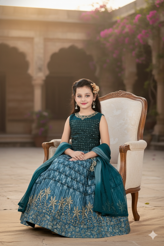 Dark Green Indian Lehenga Choli