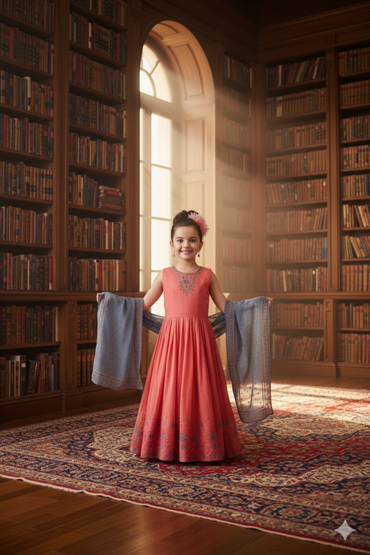 Pink Festive Floor-Length Dress