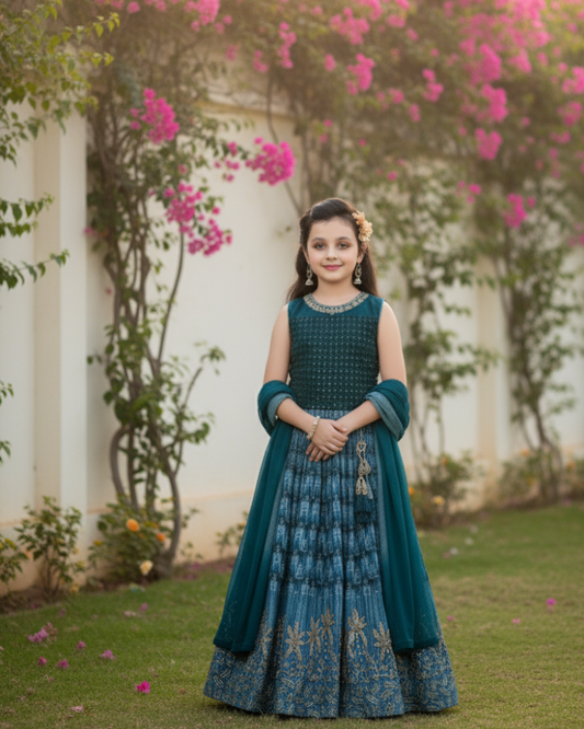 Dark Green Indian Lehenga Choli