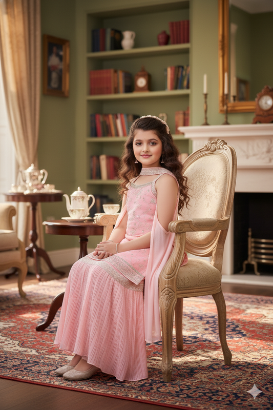 Light Pink Indian Sharara Suit