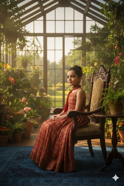 Maroon Indian Anarkali Gown