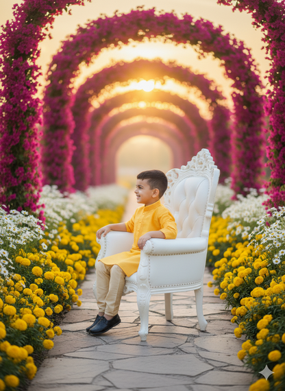 Mustard Yellow Kurta with Beige Pyjama