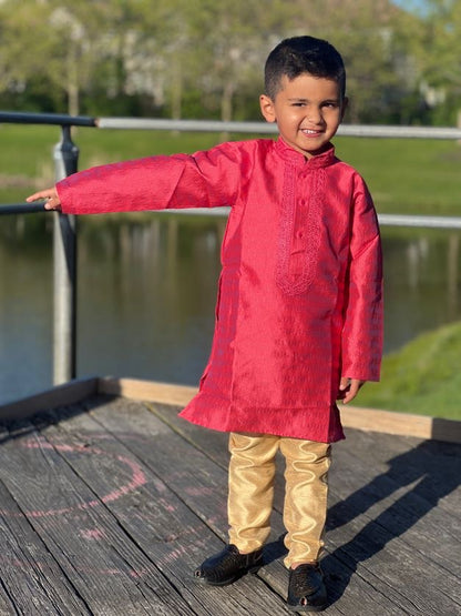 Silk Blend Kurta Pyjama Set